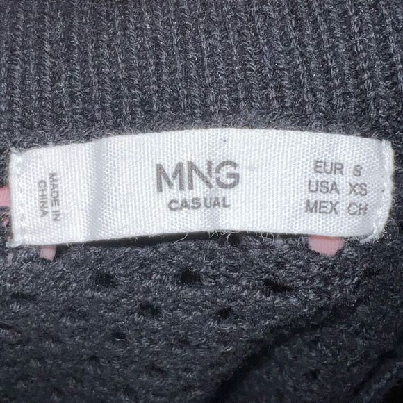 MNG Open Knit Mesh Fringe Embellished Sweater - Picture 7 of 10